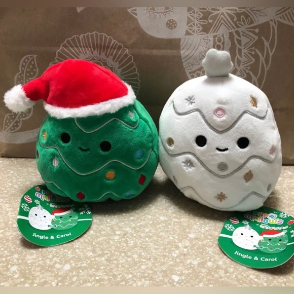 Squishmallows Toys Nwt 5 Carol Jingle Christmas Trees Flipamallow